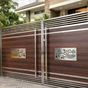 Modern stainless steel main gate for home and building