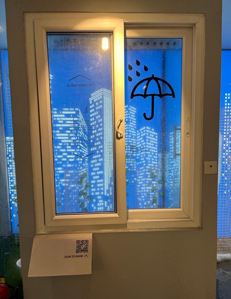 Modern uPVC sliding window design for home by Aryan Steel Art Bihar