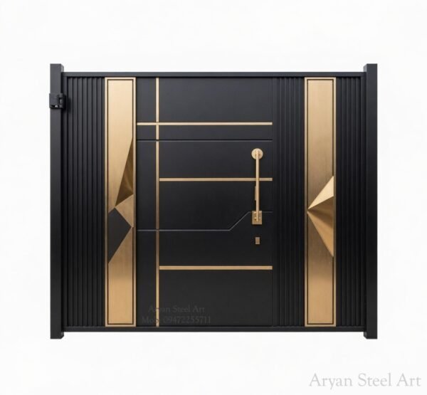 Luxury steel door design for modern home entrance