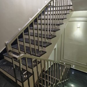 Modern stainless steel railing design for balcony and staircase
