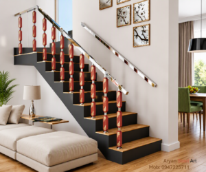 Luxury Railing Design with Premium Staircase Railing for Modern Home Interior