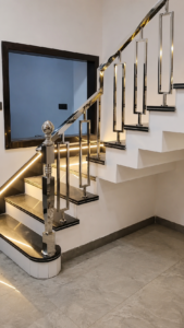 Luxury railing design for home by Aryan Steel Art