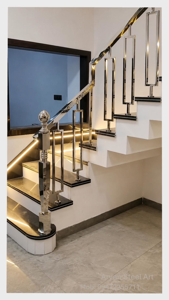 Luxury railing design darbhanga for home by Aryan Steel Art