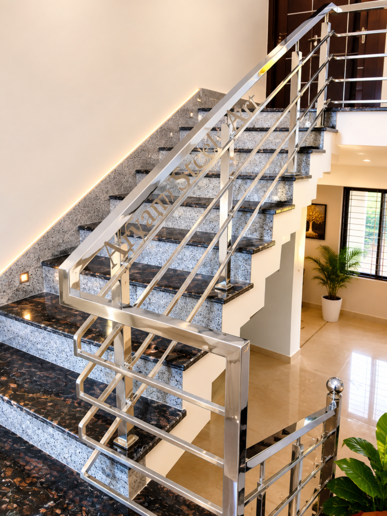Premium Stainless Steel Railing Design Darbhanga Bihar for Home Staircase and Balcony