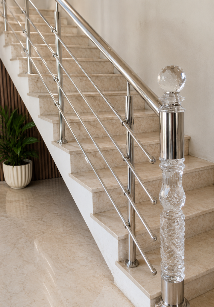 Premium Stainless Steel Stair Railing for Modern Home Staircase
