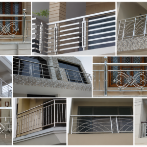 Latest Modern Stainless Steel Railing Design Balcony for Indian Homes