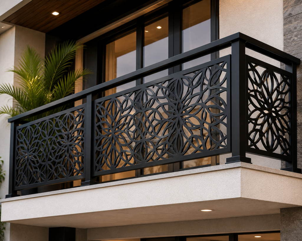 Modern Laser Cut MS Railing Design Darbhanga and Staircase in Darbhanga