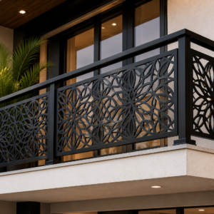 Modern Laser Cut MS Railing Design Darbhanga and Staircase in Darbhanga