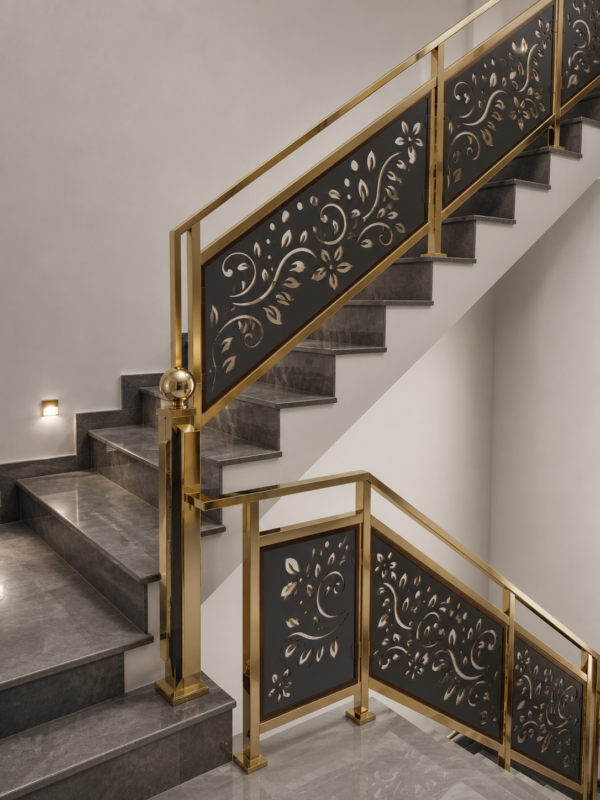 Modern Laser Cut MS Railing Design in Premium Mild Steel by Aryan Steel Art