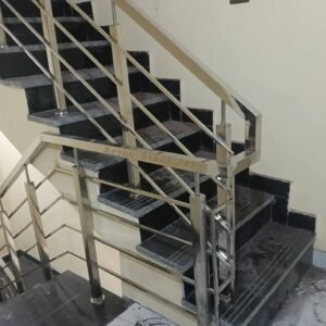 Premium stainless steel railing design for balcony and staircase by Aryan Steel Art