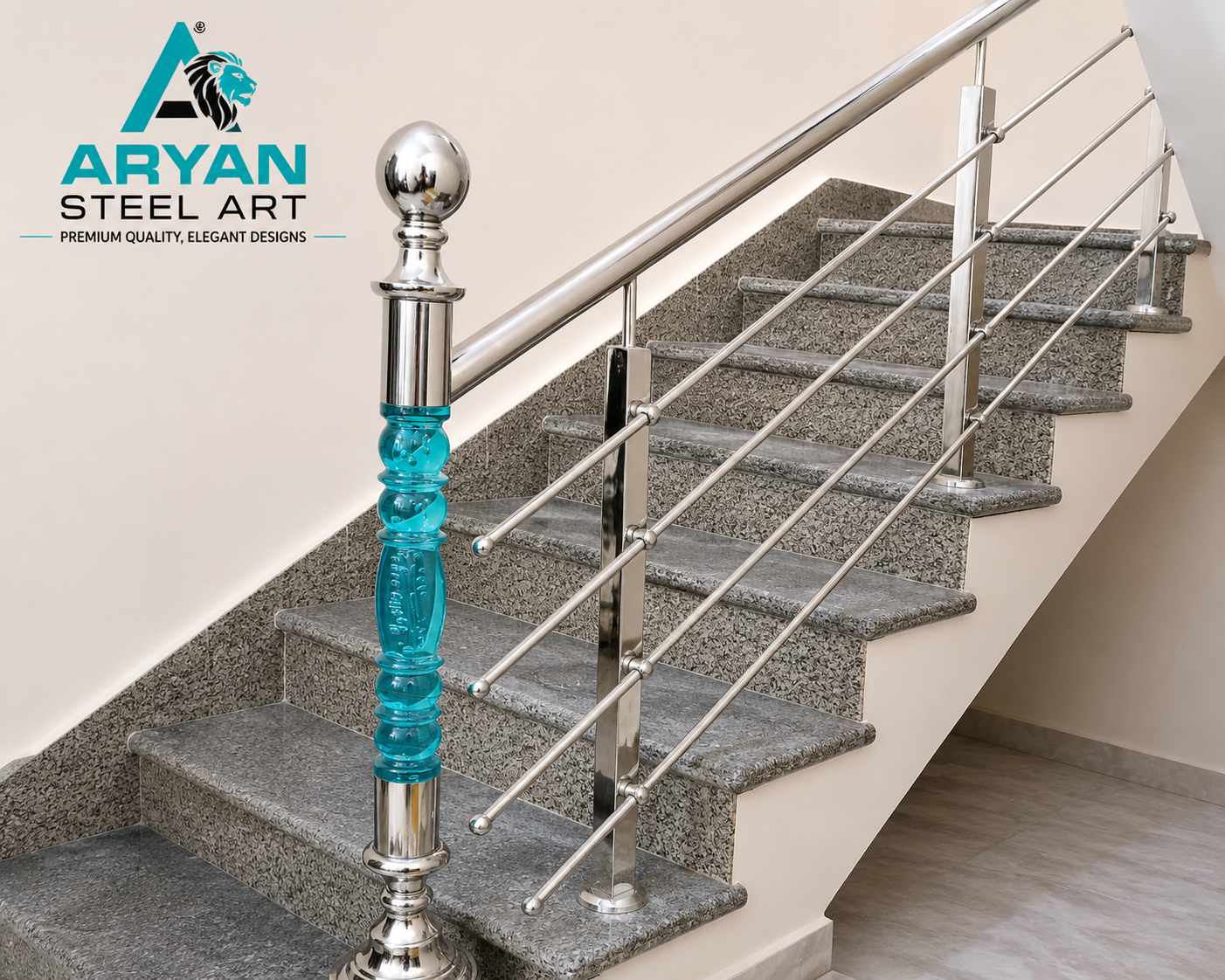 Stainless Steel Railing Design in Madhubani by Aryan Steel Art