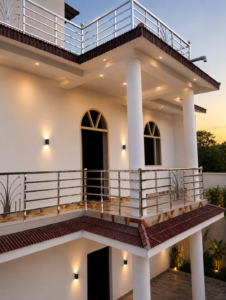 modern stainless steel balcony railing
