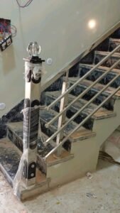 Modern Stainless Steel Stair Railing Design