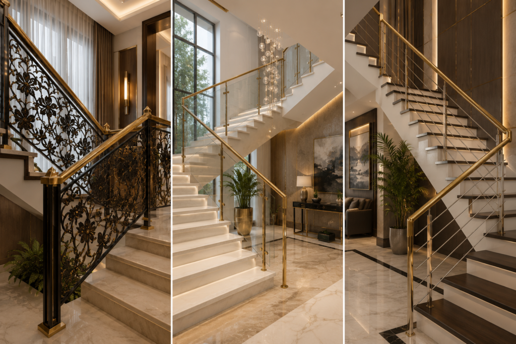 Stainless steel railing fabrication by Aryan Steel Art in Bihar